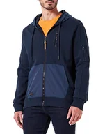 Kurtki męskie - camel active Męska kurtka z dzianiny, niebieski (Night Blue), XXL - miniaturka - grafika 1