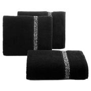 Ręczniki - Eurofirany Ręcznik Altea 100x150 frotte czarny bordiura z melanżowym pasem 500 g/m MKO-400910 - miniaturka - grafika 1