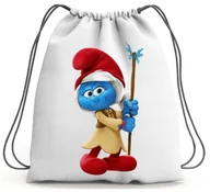 Torby szkolne - PLECAK WOREK SMERFY SZKOLNY NA BUTY WF - miniaturka - grafika 1
