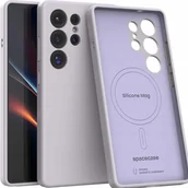 Etui i futerały do telefonów - Spacecase Etui Silicone Mag Galaxy S25 Ultra light purple - miniaturka - grafika 1