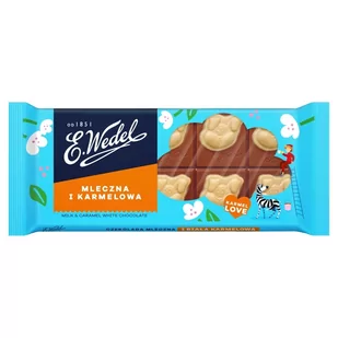 E. Wedel Czekolada mleczna i biała karmelowa 80 g - Czekolada - miniaturka - grafika 1
