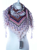 Apaszki i szaliki damskie - DAMSKA WZORZYSTA CHUSTA APASZKA ETNO Z FRĘDZLAMI - miniaturka - grafika 1