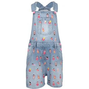 Guess Kombinezon RIGID DENIM SHORTALL | Regular Fit - Kombinezony - miniaturka - grafika 1