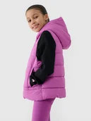 Kurtki i płaszcze dla dziewczynek - 4F Bezrękawnik puchowy z wypełnieniem syntetycznym dziewczęcy - fioletowy 158 (12-13 lat) - miniaturka - grafika 1
