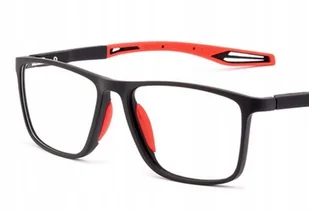 Okulary korekcyjne sportowe czerwone minusy -1.5 - Okulary korekcyjne, oprawki, szkła - miniaturka - grafika 1