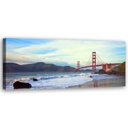 Obrazy i zdjęcia na płótnie - Obraz na płótnie, Golden Gate Bridge (Rozmiar 90x30) - miniaturka - grafika 1