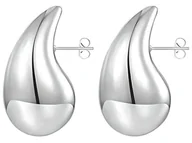 Kolczyki - Kolczyki modna kropla błyszcząca łezka na sztyft elegancki wzór na prezent - miniaturka - grafika 1