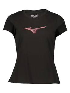 Mizuno Koszulka "Athletic" w kolorze czarnym - Koszulki i topy damskie - miniaturka - grafika 1