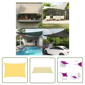 Parasole ogrodowe - The Living Store Żagiel przeciwsłoneczny - 160 g/m² - beżowy - 3x5 m - HDPE - Żagiel Ogrodowy - miniaturka - grafika 1