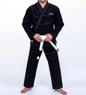 Kimona, stroje i obuwie - Grube i Mocne  Kimono / GI do treningu BJJ - Czarne 450g DBX BUSHIDO ELITE A4 - grafika 1