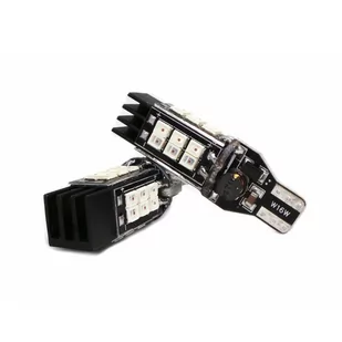W16W Żarówka Led T15 12V-24V 1400Lm Canbus Czerwona B.Mocna Motoledy - Żarówki samochodowe - miniaturka - grafika 1
