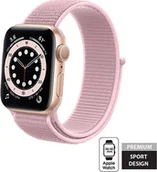 Akcesoria do smartwatchy - Crong Pasek sportowy Crong Nylon do Apple Watch 38/40mm (Powder Pink) - miniaturka - grafika 1