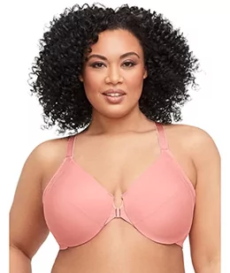 Glamorise Damski biustonosz z zapięciem z przodu Wonderwire #1247 z pełnym pokryciem (opakowanie 1 szt.) - Biustonosze - miniaturka - grafika 1