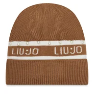Czapki damskie - Czapka Liu Jo TF5239 MA92F Beżowy - miniaturka - grafika 1