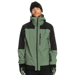 Męska Kurtka ocieplana QUIKSILVER ULTRALIGHT 20K JK EQYTJ03417-GNB0 – Oliwkowy - Kurtki narciarskie - miniaturka - grafika 1
