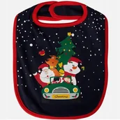 Śliniaki i fartuszki - Śliniaczek śliniak świąteczny zapinany na rzep ŚWIĘTA bawełna 100% MIKOŁAJ - miniaturka - grafika 1