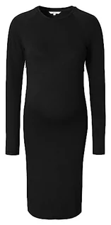 Sukienki ciążowe - Noppies Damska sukienka Zane Ultra Soft Nursing Ls, czarny, XXL - grafika 1