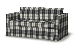 Dekoria Pokrowiec na sofę Karlstad 2-osobową nierozkładaną długi krata czarno-biała Sofa Karlstad 2-osobowa Edinburgh 618-115-74 - Pokrowce na meble - miniaturka - grafika 1