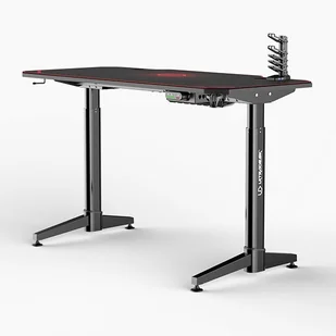 ULTRADESK Biurko dla gracza LEVEL RED, 140x66cm, 72-124cm, elektrycznie regulowana wysokość - Biurka gamingowe - miniaturka - grafika 9