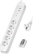 Listwy zasilające - LogiLink 5 gniazd 1.5m biała - miniaturka - grafika 1