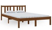Łóżka - Klasyczne drewniane łóżko miodowy brąz 120x200 cm - Kenet 4X - Elior - miniaturka - grafika 1
