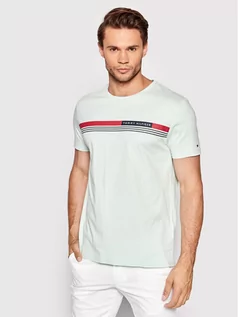 Koszulki męskie - Tommy Hilfiger T-Shirt Corp Chest Front Logo MW0MW24558 Zielony Regular Fit - grafika 1