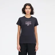 Koszulki i topy damskie - Koszulka damska New Balance WT33507BK  czarna - miniaturka - grafika 1