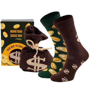 Skarpetki Bawełniane Ciekawe Na Prezent Rainbow Socks Money Bag Box 36-40 - Skarpetki męskie - miniaturka - grafika 1