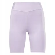 Spodenki damskie - REEBOK - DAMSKIE SZORTY - YOGA HR RIB SHORT HT2387 FIOLETOWE - miniaturka - grafika 1