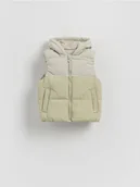 Kombinezony dla dzieci - Reserved - Pikowana kamizelka z kapturem - jasnozielony - miniaturka - grafika 1