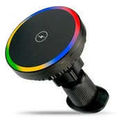 Uchwyty samochodowe do telefonów - Uchwyt magnetyczny samochodowy z ładowarką indukcyjną MagSafe 15W - miniaturka - grafika 1