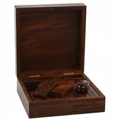 Gry planszowe - DOMINO KLASYCZNE w pudełku + KOŚCI 15x15cm - miniaturka - grafika 1