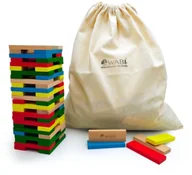 Klocki - Klocki drewniane WABI Planks 8 cm - 200 szt. EDUKAMP - miniaturka - grafika 1