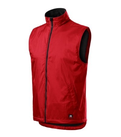 Kamizelka męska polarowa BODYWARMER DOPASOWANA Rip Stop czerwona 3XL