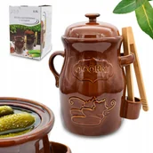 Beczki - BECZKA KAMIONKOWA DO KISZENIA 3.5L HERMETYCZNA do ogórków kapusty kamionka - miniaturka - grafika 1