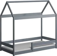 Łóżka dla dzieci i młodzieży - Elior Szare drewniane dziecięce łóżko domek - Rara 160x80 cm - miniaturka - grafika 1