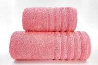 Ręczniki - Ręcznik, minimalistyczny ręcznik kąpielowy, 100% bawełna, Alexa 50x90cm koralowy - miniaturka - grafika 1