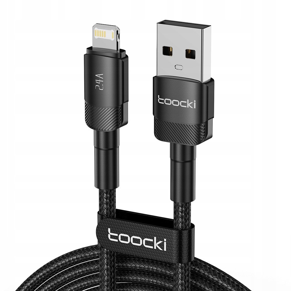 Kabel Toocki USB - Apple Lightning 1 m czarny