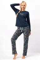 Piżamy damskie - KEY PIŻAMA DAMSKA LNS 570 B25 L GRANATOWY - miniaturka - grafika 1