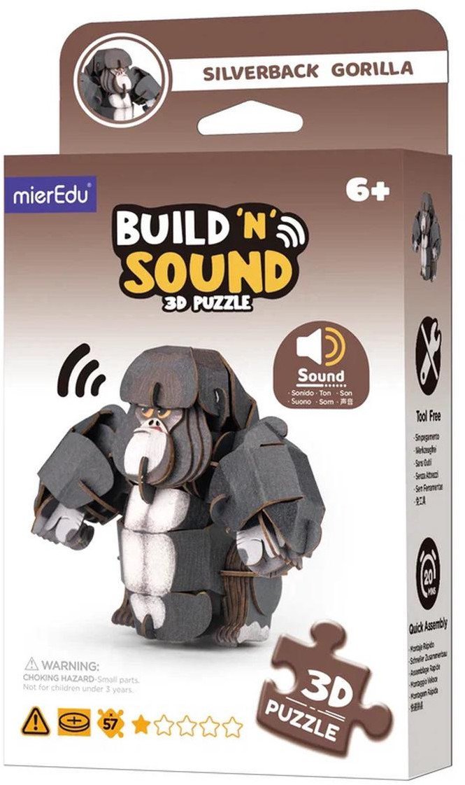 Puzzle 3D. Buduj i słuchaj - Goryl