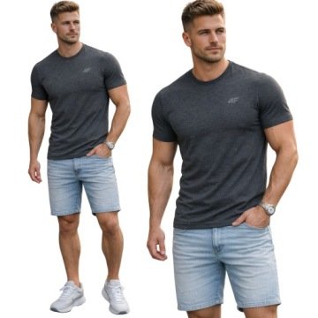 Koszulka Sportowa Męska T-shirt 4F Na Co Dzień Bawełniana Krótki Rękaw S