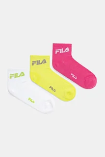 Fila skarpetki 3-pack damskie kolor żółty F6789 - Skarpetki damskie Fila skarpetki 3-pack damskie kolor żółty F6789 - Skarpetki damskie - miniaturka - grafika 1