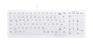 CHERRY AK-C7000 klawiatura USB QWERTZ Niemiecki Biały AK-C7000F-UVS-W/GE - Klawiatury - miniaturka - grafika 1