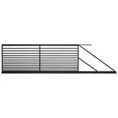 Ogrodzenia - Brama przesuwna Daniel ocynk czarny struktura 400 x 150 cm prawa Polbram - miniaturka - grafika 1