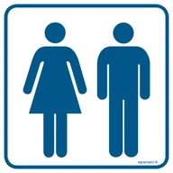 Systemy ekspozycyjne i znaki informacyjne - RA017 TOALETA DAMSKO-MĘSKA 1, PN - PŁYTA PCV 1MM; (100X100MM) - miniaturka - grafika 1