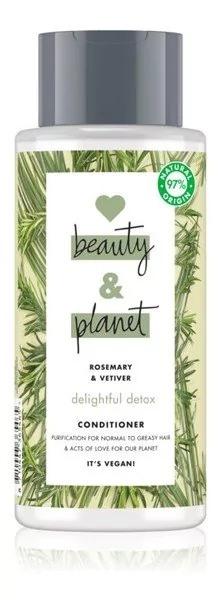 Love Beauty and Planet Love Beauty and Planet Rosemary & Vetiver oczyszczająca odżywka do włosów normalnych i przetłuszczających się 400ml