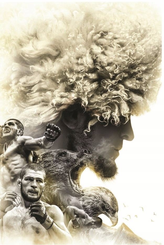 PODKŁADKA POD MYSZ Nadruk 22x18 cm Khabib Nurmagomedov UFC Tekst Prezent