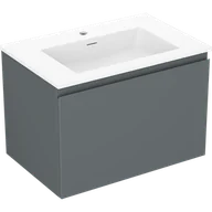 Szafki łazienkowe - Mexen Orio szafka łazienkowa 70 cm z umywalką Otis, 1 szuflada, grafit mat/biała mat - 91A10-07047-1-BF66-W18M01 - miniaturka - grafika 1