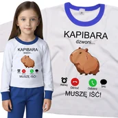 Piżamy dla dziewczynek - Piżama dziecięca Muszę Iść Kapibara Dzwoni 86/92 - VoloDonum - miniaturka - grafika 1