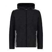 Kurtki męskie - CMP - Męska kurtka Fix Hood, Man, Carbone Mel.-Neroo, 46 - miniaturka - grafika 1